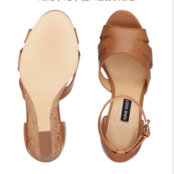 Nine West Lilly Wedge Sandals Size 10M - Picture 3 of 7